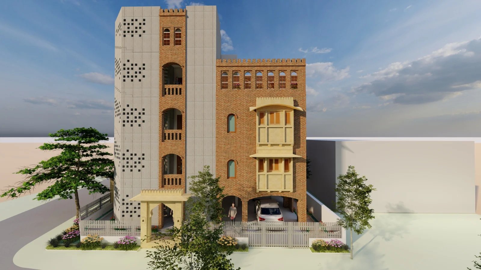 Golecha Ghar — exposed concrete residence built by Simfy Homes in Hyderabad